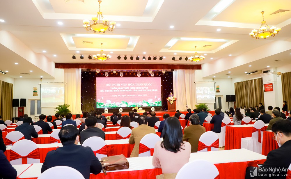 Gần 6.900 đại biểu ở Nghệ An dự Hội nghị văn hóa toàn quốc trực tuyến