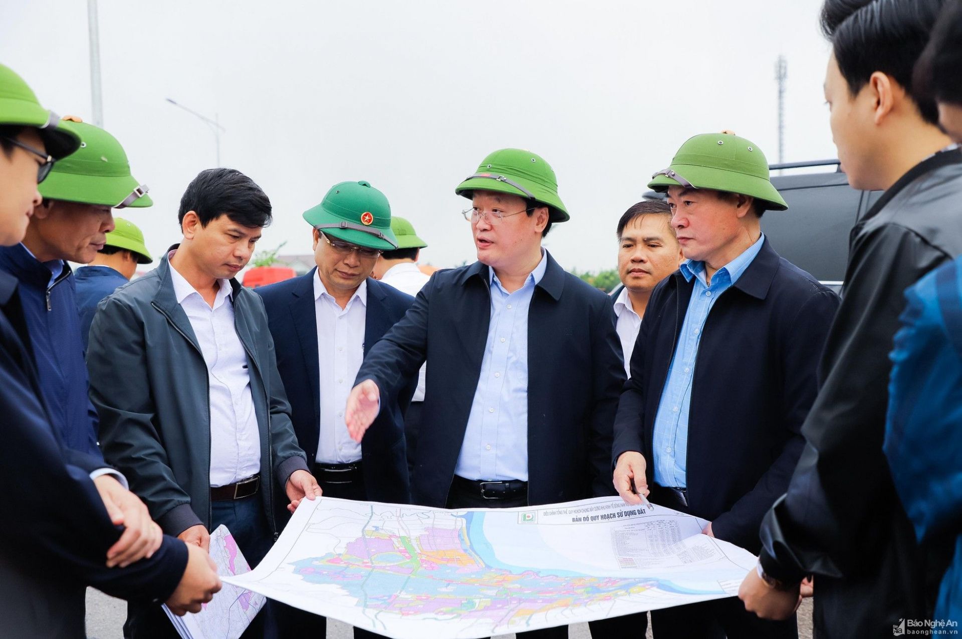 Chủ tịch UBND tỉnh Nguyễn Đức Trung kiểm tra tiến độ các dự án tại huyện Diễn Châu