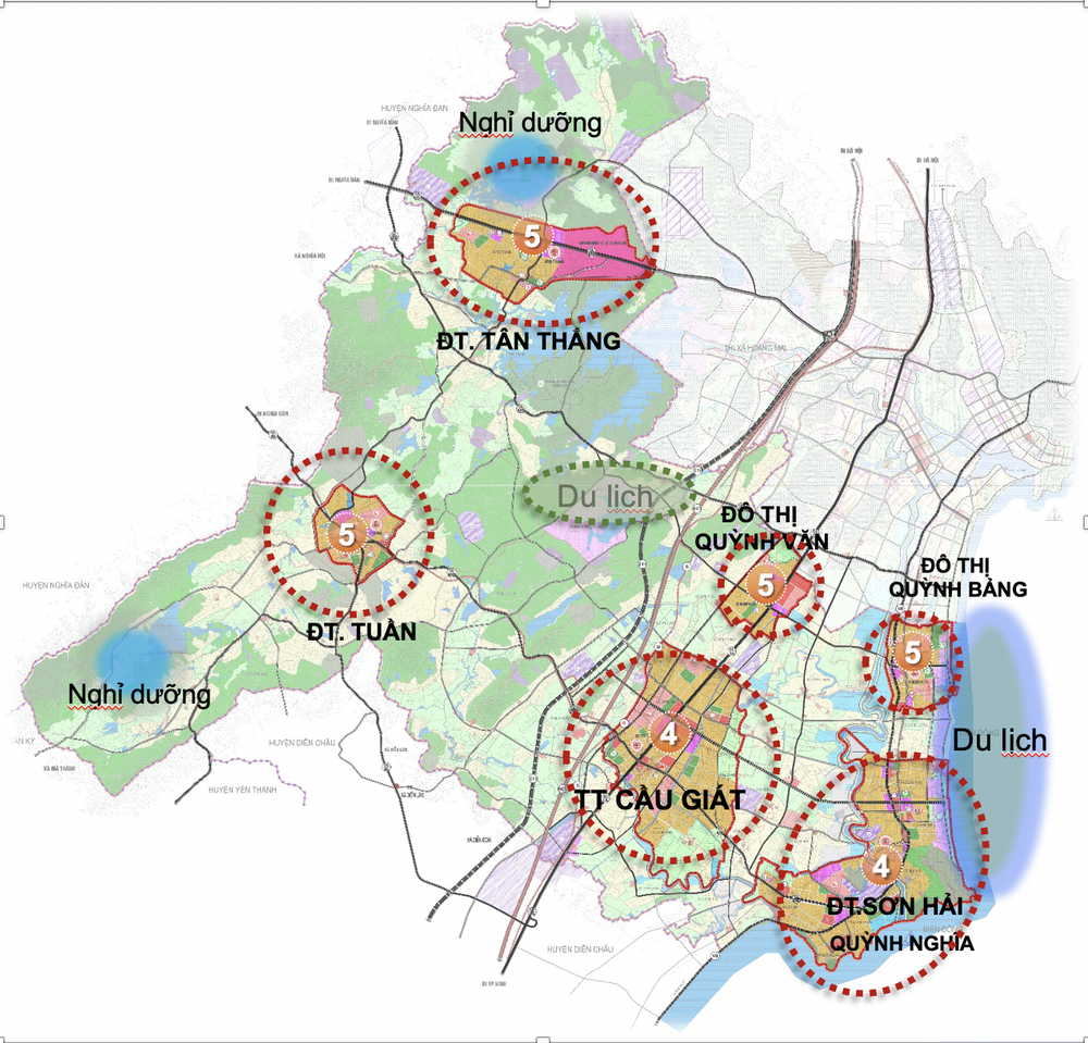 Nghệ An: Định hướng phát triển 6 đô thị trên địa bàn huyện Quỳnh Lưu
