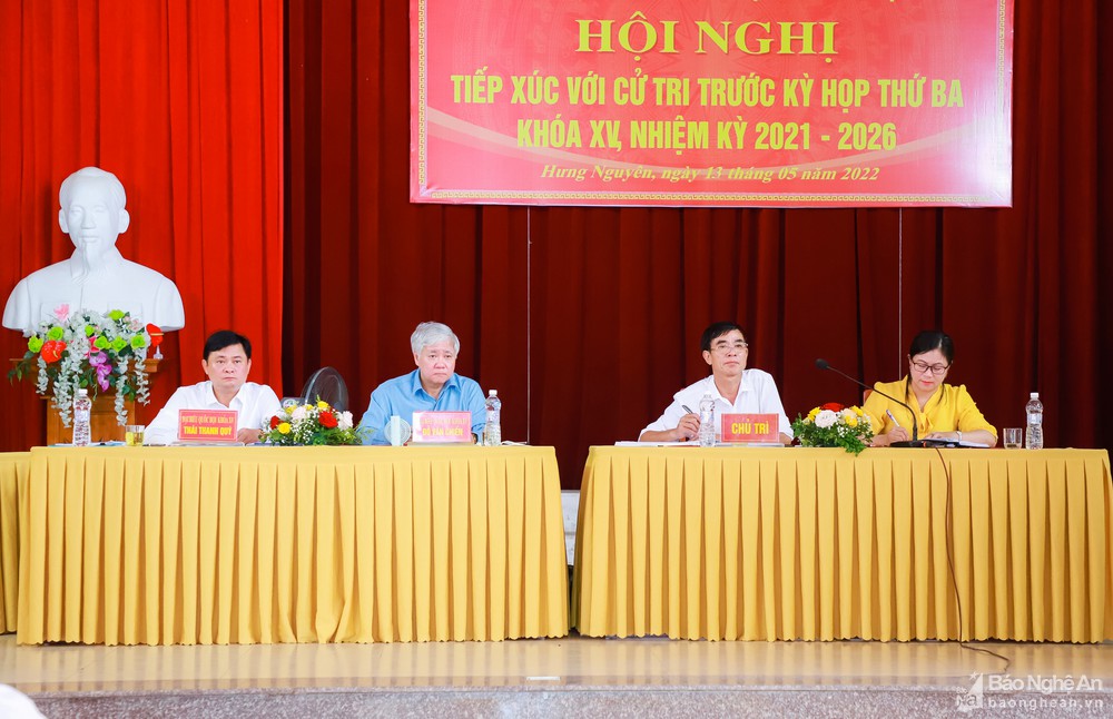 Đại biểu Quốc hội tiếp xúc cử tri huyện Hưng Nguyên trước Kỳ họp thứ 3, Quốc hội khóa XV