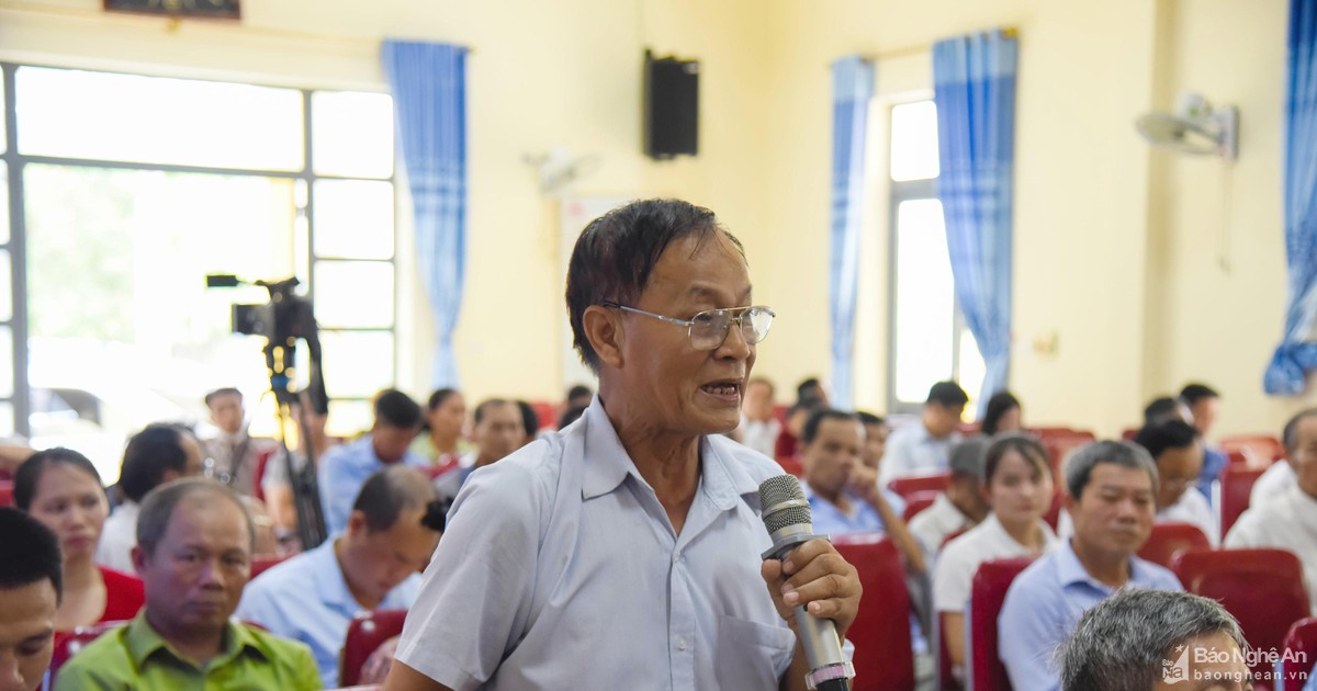 Cử tri thị xã Hoàng Mai kiến nghị nhiều vấn đề liên quan đến đất đai