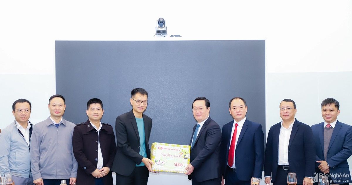 Chủ tịch UBND tỉnh Nguyễn Đức Trung thăm, chúc Tết các doanh nghiệp, nhà đầu tư