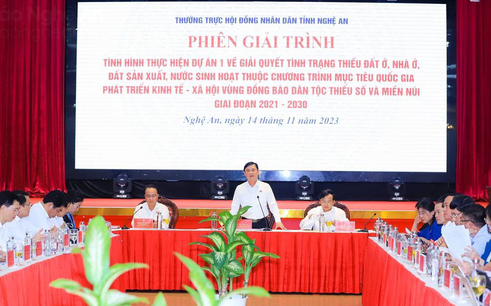 Thường trực HĐND tỉnh tổ chức Phiên giải trình về giải quyết tình trạng thiếu đất, nhà ở, nước sinh hoạt ở vùng đồng bào dân tộc thiểu số, miền núi