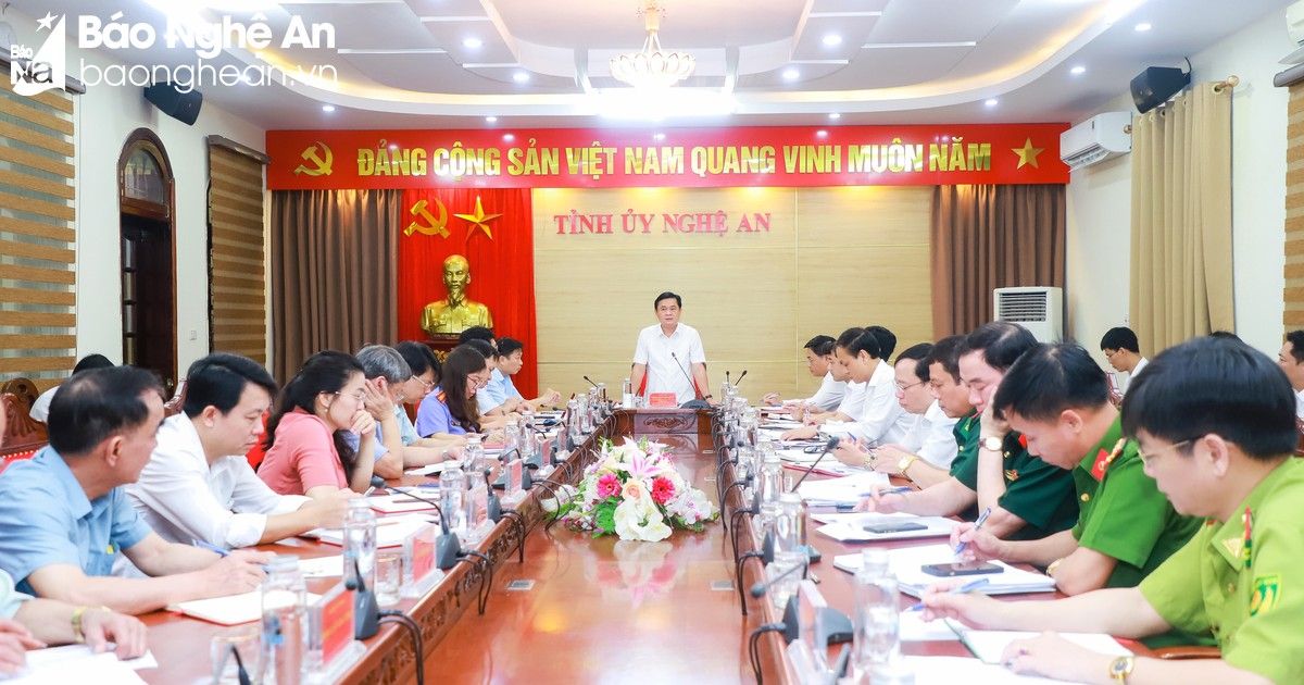 Thường trực Tỉnh ủy Nghệ An giao ban khối Nội chính tháng 4/2023