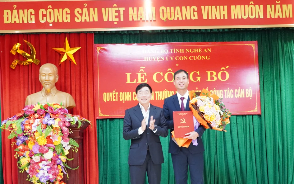 Con Cuông có tân Phó Bí thư Thường trực Huyện ủy