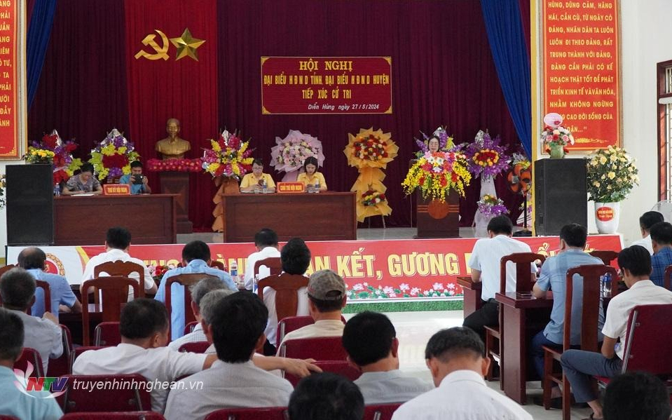 Đại biểu HĐND tỉnh tiếp xúc cử tri tại Diễn Châu