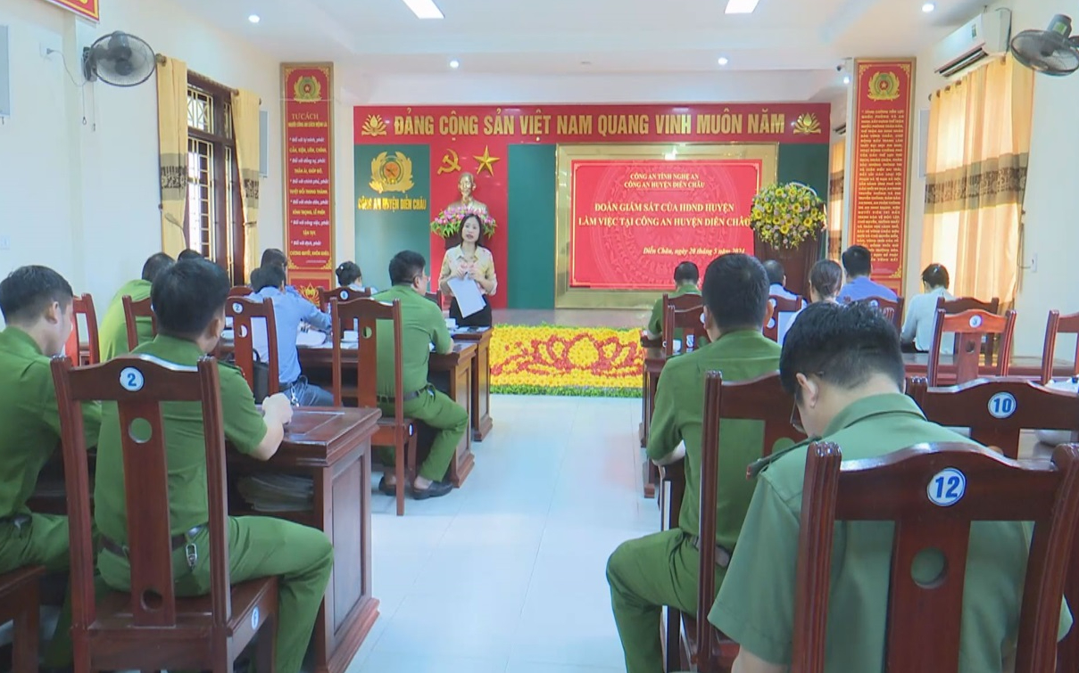 HĐND huyện Diễn Châu giám sát công tác thi hành án treo, phạt cải tạo không giam giữ, phạt cấm cư trú, quản chế và thi hành biện pháp giáo dục tại xã, thị trấn đối với người chưa thành niên