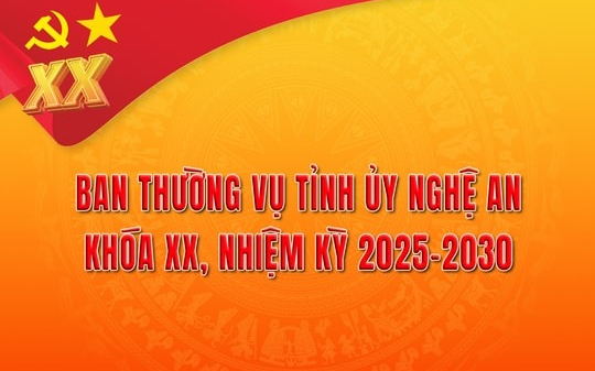 Danh sách Ban Thường vụ Tỉnh ủy Nghệ An khóa XX, nhiệm kỳ 2025 - 2030