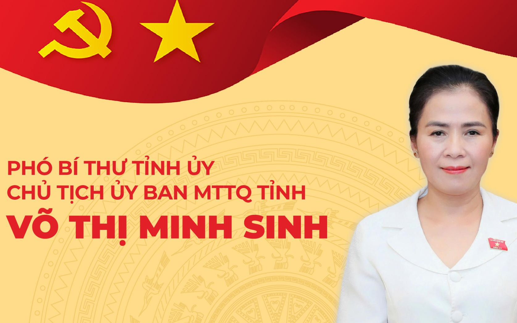 [Infographics] Chân dung Phó Bí thư Tỉnh ủy, Chủ tịch Ủy ban MTTQ tỉnh Nghệ An Võ Thị Minh Sinh