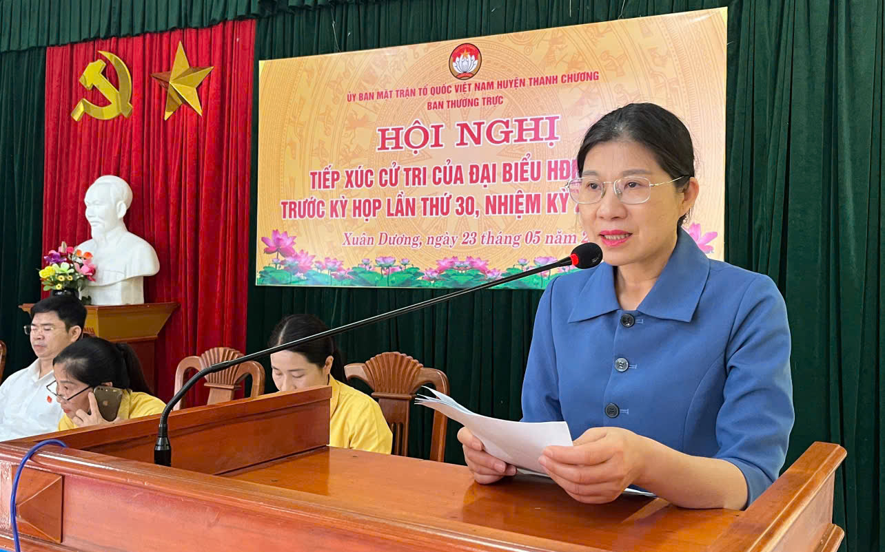 Nhiều vấn đề dân sinh được phản ánh tại buổi tiếp xúc cử tri tại xã Xuân Dương, huyện Thanh Chương