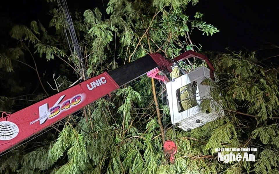 Lãnh đạo Công ty Điện lực Nghệ An thông tin tiến độ cấp điện trở lại