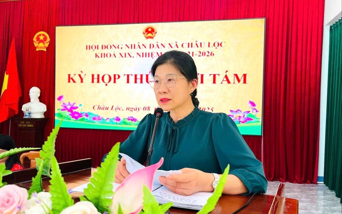 Trưởng Ban Dân tộc HĐND tỉnh dự kỳ họp thường lệ giữa năm của HĐND xã Châu Lộc
