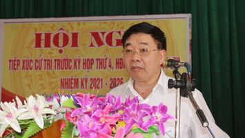 Phó Bí thư Thường trực Tỉnh ủy Nguyễn Văn Thông tiếp xúc cử tri trước kỳ họp thứ 4, HĐND tỉnh khóa XVIII