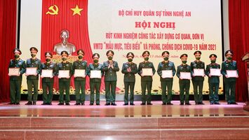 Bộ CHQS tỉnh rút kinh nghiệm công tác phòng, chống dịch Covid-19