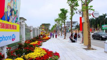 Thành phố Vinh xây dựng nhiều tuyến đường hoa đón Xuân Nhâm Dần 2022