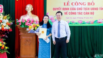 Công bố quyết định điều động, bổ nhiệm Giám đốc Sở Tư pháp