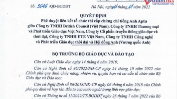 30 tổ chức nộp đề án chứng chỉ ngoại ngữ, Bộ GD - ĐT hứa giải quyết IELTS
