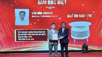 Nông dân Nghệ An giành giải Đặc biệt sản phẩm thủ công mây tre đan toàn quốc