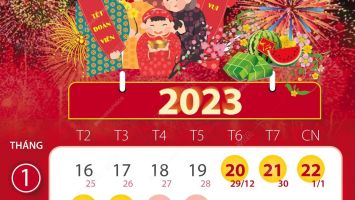 Lịch nghỉ Tết Nguyên đán Quý Mão 2023