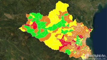 Hàng loạt địa phương ở Nghệ An điều chỉnh cấp độ dịch, chỉ còn 46 xã vùng đỏ
