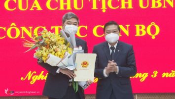 Công bố quyết định bổ nhiệm Phó giám đốc Sở Tài chính Nghệ An