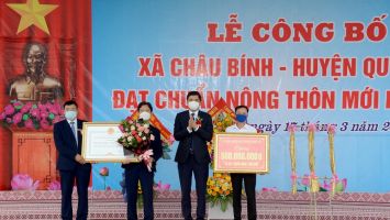 Công bố xã Châu Bính, huyện Quỳ Châu đạt chuẩn nông thôn mới