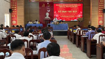 Khai mạc kỳ họp thứ 07 HĐND huyện Nghĩa Đàn khóa XX