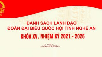 Danh sách Lãnh đạo Đoàn đại biểu Quốc hội khóa XV tỉnh Nghệ An
