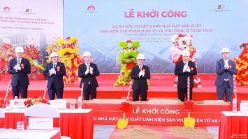 Khởi công nhà máy sản xuất linh kiện điện tử, phụ tùng ô tô 200 triệu USD tại Nghệ An