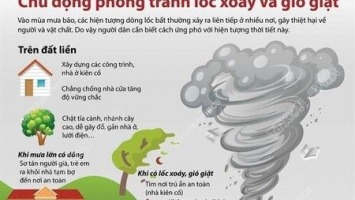[Infographics] Chủ động phòng tránh lốc xoáy và gió giật