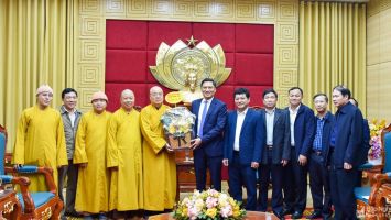 Ban Trị sự Giáo hội Phật giáo Việt Nam tỉnh Nghệ An chúc Tết tỉnh Nghệ An