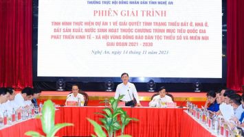 Thường trực HĐND tỉnh tổ chức Phiên giải trình về giải quyết tình trạng thiếu đất, nhà ở, nước sinh hoạt ở vùng đồng bào dân tộc thiểu số, miền núi
