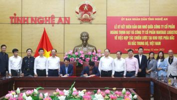 UBND tỉnh Nghệ An làm việc với Công ty CP Hoàng Thịnh Đạt và Công ty CP Vantage Logistics