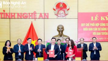 Ban cán sự đảng UBND tỉnh và Ban Tuyên giáo Tỉnh ủy ký kết quy chế phối hợp giai đoạn 2023