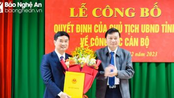 Công bố Quyết định bổ nhiệm Phó Giám đốc Sở Nội vụ Nghệ An