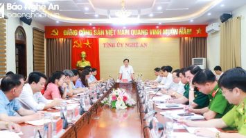 Thường trực Tỉnh ủy Nghệ An giao ban khối Nội chính tháng 4/2023