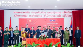 Tỉnh Nghệ An và tỉnh Xiêng Khoảng (Lào) ký kết biên bản hợp tác giai đoạn 2023