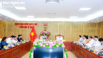 Đoàn đại biểu Quốc hội tỉnh Nghệ An làm việc với UBND tỉnh trước kỳ họp thứ 5, Quốc hội khóa XV
