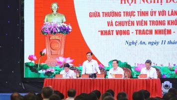 Thường trực Tỉnh ủy đối thoại với lãnh đạo quản lý cấp phòng và chuyên viên