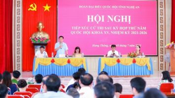 Đại biểu Quốc hội tiếp xúc cử tri huyện Hưng Nguyên sau Kỳ họp thứ 5, Quốc hội khóa XV