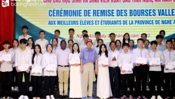 116 học sinh, sinh viên Nghệ An được nhận học bổng Vallet