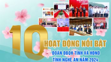 10 HOẠT ĐỘNG NỔI BẬT CỦA ĐOÀN ĐBQH TỈNH VÀ HĐND TỈNH NĂM 2024