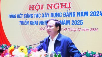 Phó Chủ tịch HĐND tỉnh Nguyễn Như Khôi dự Hội nghị tổng kết công tác xây dựng Đảng năm 2024 tại huyện Quế Phong