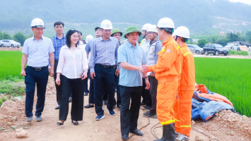 Bí thư Tỉnh ủy Nghệ An Thái Thanh Quý kiểm tra công tác triển khai công trình đường dây 500kV mạch 3
