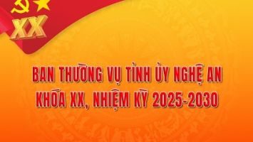 Danh sách Ban Thường vụ Tỉnh ủy Nghệ An khóa XX, nhiệm kỳ 2025 - 2030