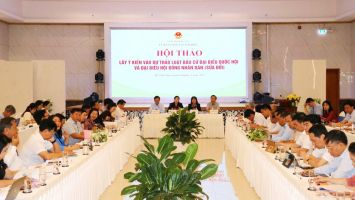 Hội thảo lấy ý kiến vào dự thảo Luật Bầu cử đại biểu Quốc hội và đại biểu Hội đồng Nhân dân (sửa đổi)