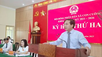 Phó Chủ tịch HĐND tỉnh Nguyễn Như Khôi dự và phát biểu chỉ đạo tại Kỳ họp HĐND xã Con Cuông