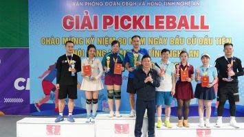 Bế mạc và trao thưởng Giải Pickleball Kỷ niệm 80 năm Ngày bầu cử đầu tiên của HĐND tỉnh Nghệ An