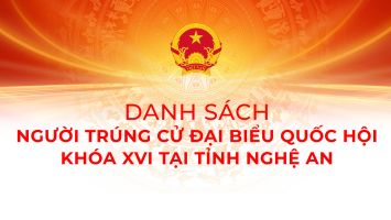 Danh sách người trúng cử đại biểu Quốc hội khóa XVI tại tỉnh Nghệ An