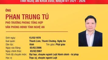 Tiểu sử tóm tắt và chương trình hành động của ứng cử viên đại biểu HĐND tỉnh Phan Trung Tú